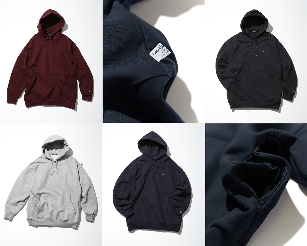 「NAUTICA/ノーティカ」から、リサイクルポリエステルとコットンの混紡素材を使ったスウェットフーディー “TOO HEAVY Fleece Sweat Hoodie 1.2”が発売