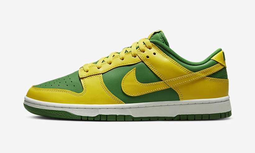 【国内 2/7 発売】ナイキ ダンク ロー レトロ “リバースブラジル (NIKE DUNK LOW RETRO “Reverse Brazil/Apple Green and Yellow Strike”) [DV0833-300]