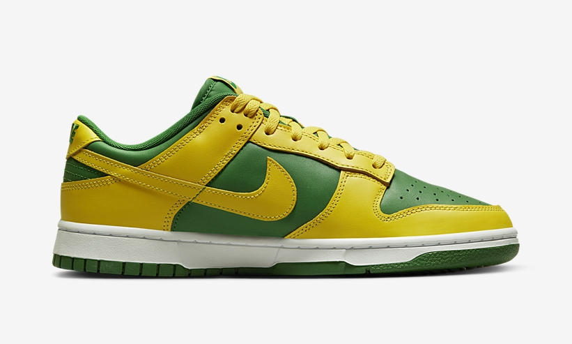 【国内 2/7 発売】ナイキ ダンク ロー レトロ “リバースブラジル (NIKE DUNK LOW RETRO “Reverse Brazil/Apple Green and Yellow Strike”) [DV0833-300]