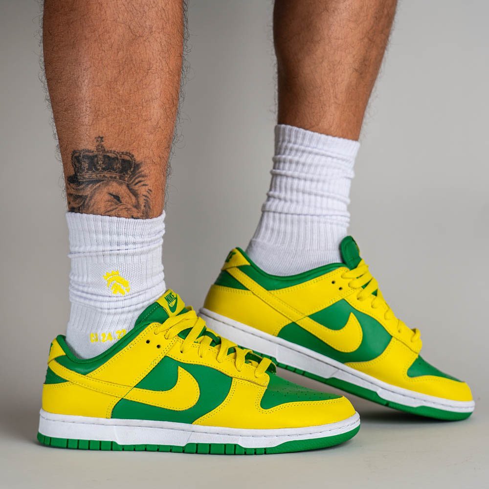 【国内 2/7 発売】ナイキ ダンク ロー レトロ “リバースブラジル (NIKE DUNK LOW RETRO “Reverse Brazil/Apple Green and Yellow Strike”) [DV0833-300]