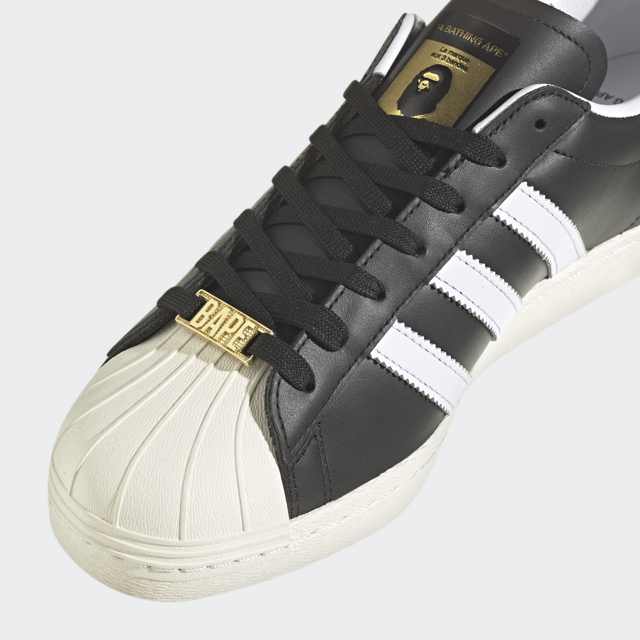 【国内 11/10 発売】A BATHING APE × adidas Originals SUPERSTAR 80s “Black/White” (ア ベイシング エイプ アディダス オリジナルス スーパースター) [IF2385]