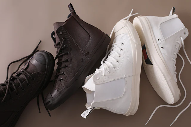 【国内 11/18 発売】サイドにゴアを配し、ブーツライクに仕上げた CONVERSE JACK PURCELL SIDEGORE HI RH (コンバース ジャックパーセル サイドゴア)