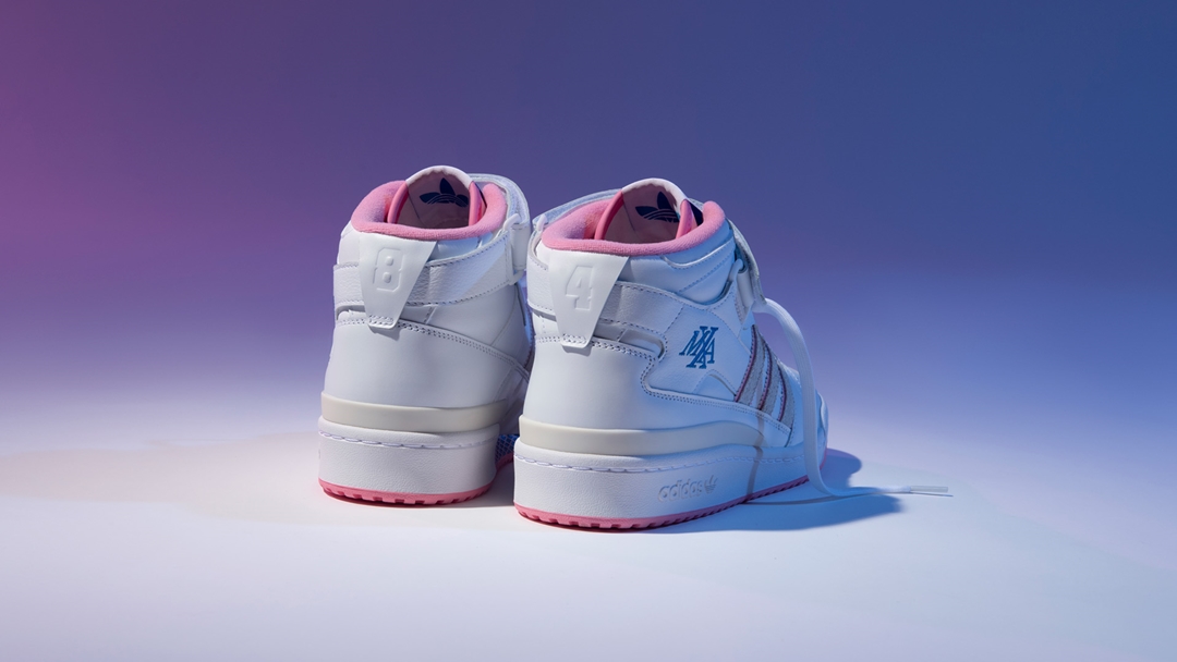 【国内 11/19 発売】リル・ドレ × アディダス オリジナルス フォーラム 84 ミッド “ホワイト/ブリスピンク” (LIL DRE adidas Originals FORUM 84 MID “White/Bliss Pink”) [GZ4721]