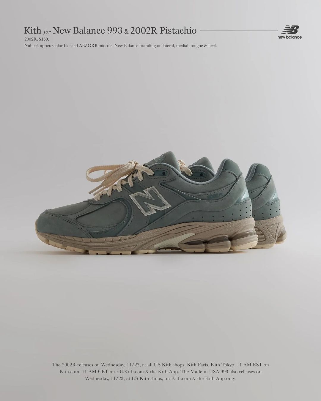 【国内 11/23 発売】ブラックフライデーに向けた一足！KITH Ronnie Fieg × New Balance M993 & M2002 “Pistachio” (キス ニューバランス “ピスタチオ” BLACK FRIDAY)