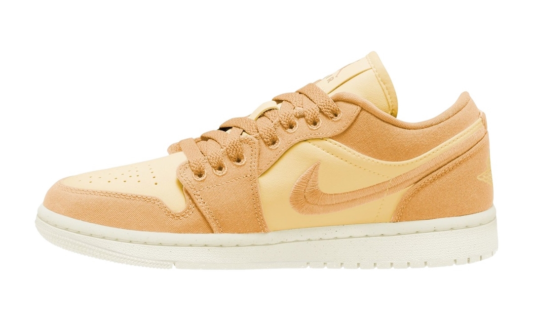 【国内 6/8 発売】ナイキ エア ジョーダン 1 ロー ”ゴールドキャンバス” (NIKE AIR JORDAN 1 LOW “Gold Canvas”) [DV0426-200]