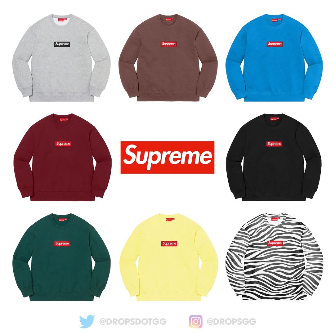 Supreme シュプリーム Box Logo Crewneck ラスト 2018-19年秋冬 ...