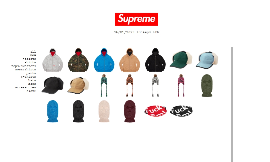 【SUPREME 2022 F/W (シュプリーム 2022年秋冬)】Supreme 2022-2023 SALEが海外 日本時間 1/17 14:00~、国内 1/17 00:00~予定