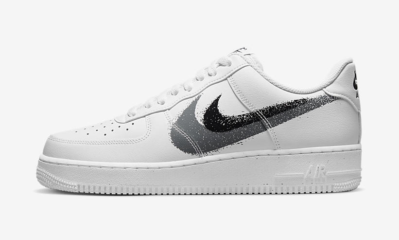 2022年 発売予定！ナイキ エア フォース 1 ロー “スプレーペイントスウッシュ/ホワイト/ブラック” (NIKE AIR FORCE 1 LOW “Spray Paint Swoosh/White/Black”) [FD0660-100]