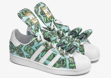 【国内 12/21 発売】アディダス オリジナルス バイ ジェレミー・スコット スーパースター “マネー/ダラー” (adidas Originals by JEREMY SCOTT SUPERSTAR “Money/Dollars”) [HP6596]