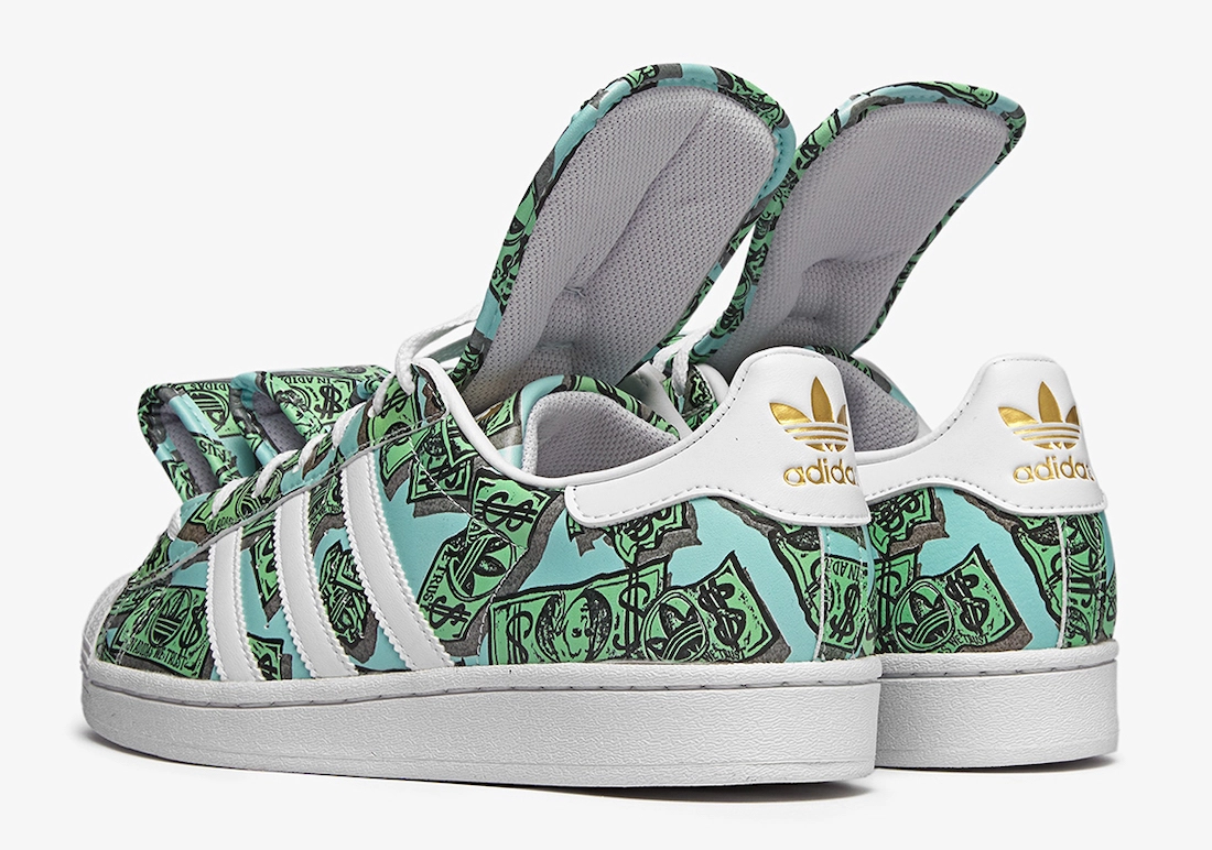 【国内 12/21 発売】アディダス オリジナルス バイ ジェレミー・スコット スーパースター “マネー/ダラー” (adidas Originals by JEREMY SCOTT SUPERSTAR “Money/Dollars”) [HP6596]