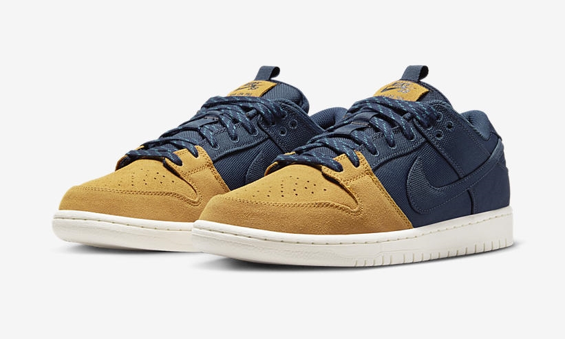 【国内 4/21 発売】ナイキ SB ダンク ロー プロ “ミッドナイトネイビー/デザートオークル” (NIKE SB DUNK LOW PRO “Midnight Navy/Desert Ochre”) [DX6775-400]