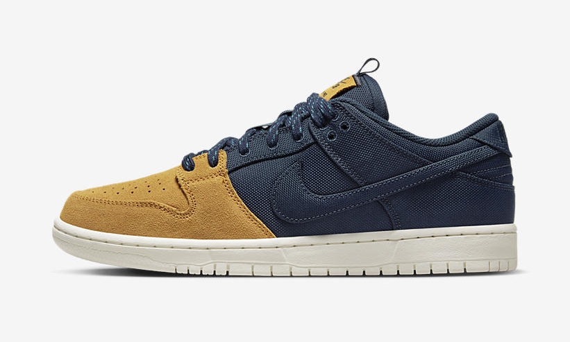 【国内 4/21 発売】ナイキ SB ダンク ロー プロ “ミッドナイトネイビー/デザートオークル” (NIKE SB DUNK LOW PRO “Midnight Navy/Desert Ochre”) [DX6775-400]