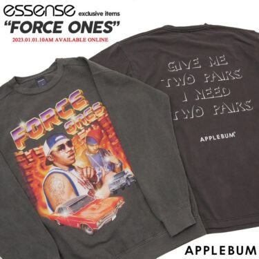 2023年 1/1 発売！APPLEBUM × essense 別注 “FORCE ONES Overdyed Crew Sweat/Tee” (アップルバム エッセンス)