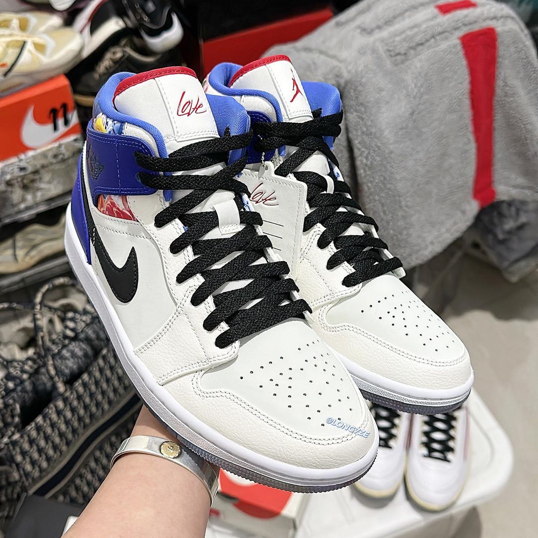 2023年 発売予定！ナイキ エア ジョーダン 1 ミッド “フラワーガーデン/ホワイト/ロイヤル” (NIKE AIR JORDAN 1 MID “Flower Garden/White/Royal”)