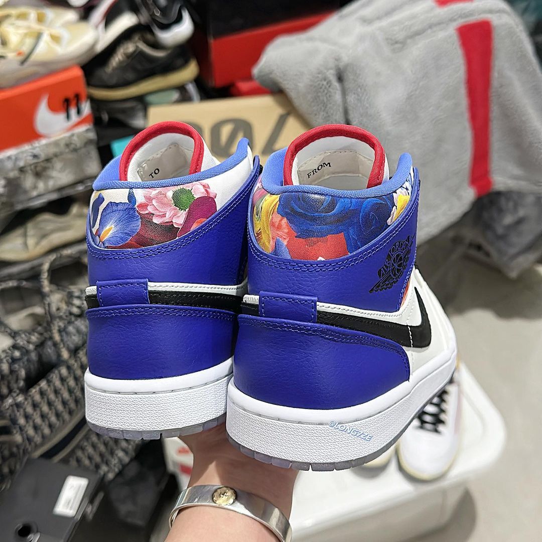 2023年 発売予定！ナイキ エア ジョーダン 1 ミッド “フラワーガーデン/ホワイト/ロイヤル” (NIKE AIR JORDAN 1 MID “Flower Garden/White/Royal”)