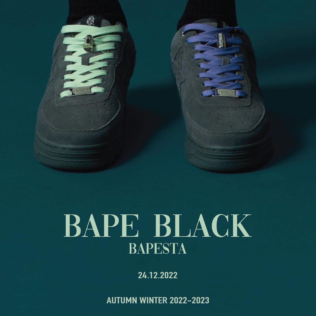 【12/23 発売】A BATHING APE BLACK 2022 A/W BAPESTA (ア ベイシング エイプ ブラック 2022年 秋冬)