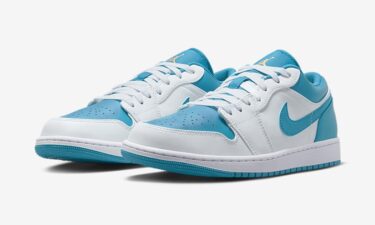 【国内 5/6 発売】ナイキ エア ジョーダン 1 ロー “ホワイト/アクアトーン/セレスティアルゴールド” (NIKE AIR JORDAN 1 LOW “White/Aquatone/Celestial Gold”) [553558-174]