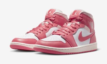 海外 4/3 発売予定！  ナイキ ウィメンズ エア ジョーダン 1 ミッド “ホワイト/ピンク” (NIKE WMNS AIR JORDAN 1 MID “White/Pink”) [BQ6472-186]