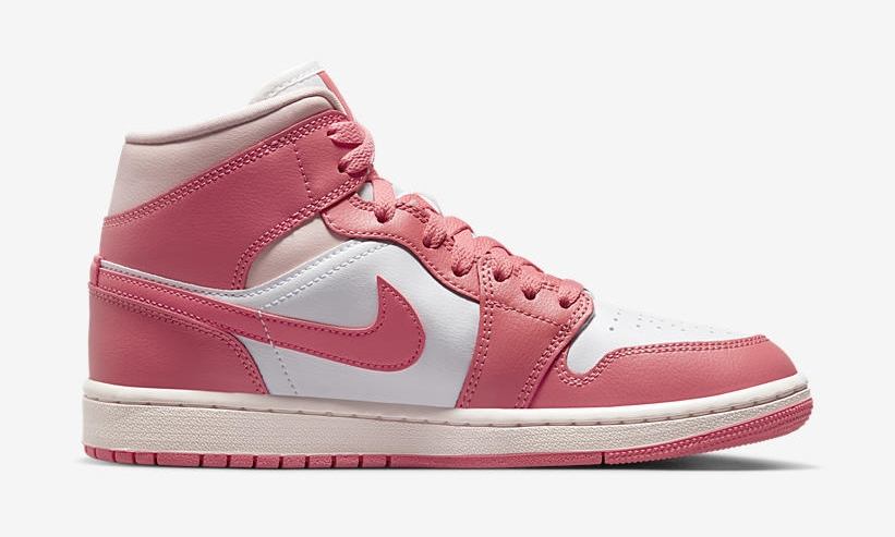 海外 4/3 発売予定！  ナイキ ウィメンズ エア ジョーダン 1 ミッド “ホワイト/ピンク” (NIKE WMNS AIR JORDAN 1 MID “White/Pink”) [BQ6472-186]