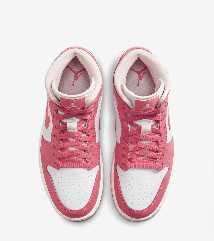 海外 4/3 発売予定！  ナイキ ウィメンズ エア ジョーダン 1 ミッド “ホワイト/ピンク” (NIKE WMNS AIR JORDAN 1 MID “White/Pink”) [BQ6472-186]