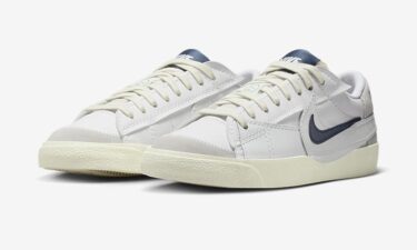 2023年 発売予定！ナイキ ブレーザー ロー ジャンボ “エクストラスウッシュ/ホワイト/ネイビー” (NIKE BLAZER LOW JUMBO “Extra Swoosh/White/Navy”) [FD0378-121]