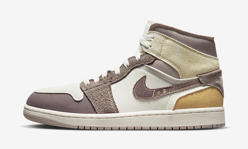 【国内 3/4 発売】NIKE AIR JORDAN 1 MID “Inside Out/Brown/Tan” (ナイキ エア ジョーダン 1 ミッド “インサイドアウト/ブラウン/タン”) [DM9652-102]