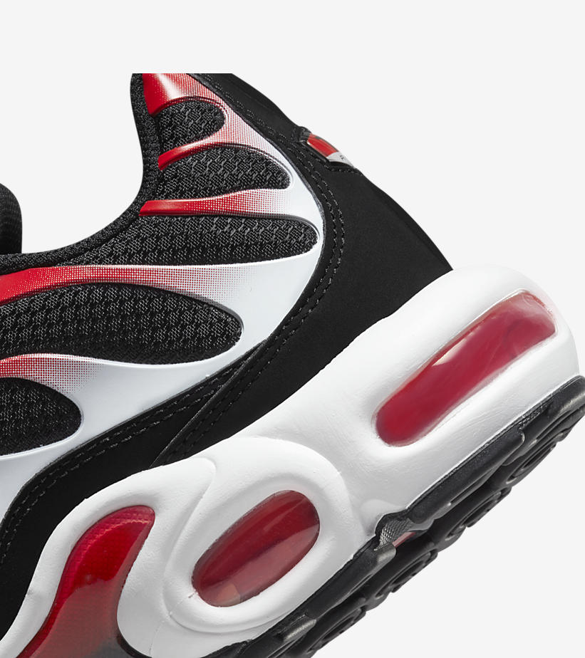 【国内発売】ナイキ エア マックス プラス “ブラック/ユニバーシティレッド” (NIKE AIR MAX PLUS “Black/University Red”) [DM0032-004]