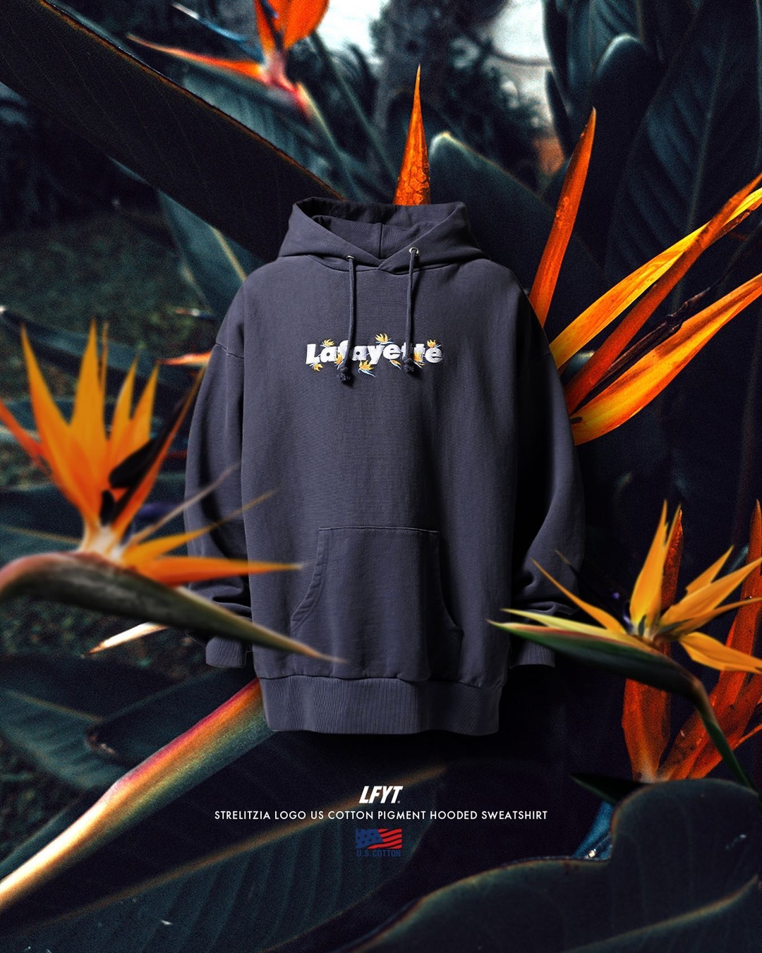 【1/1 発売】Lafayette 2023 “US COTTON PIGMENT DYED CREWNECK & HOODIE” (ラファイエット ローズボックスロゴ)