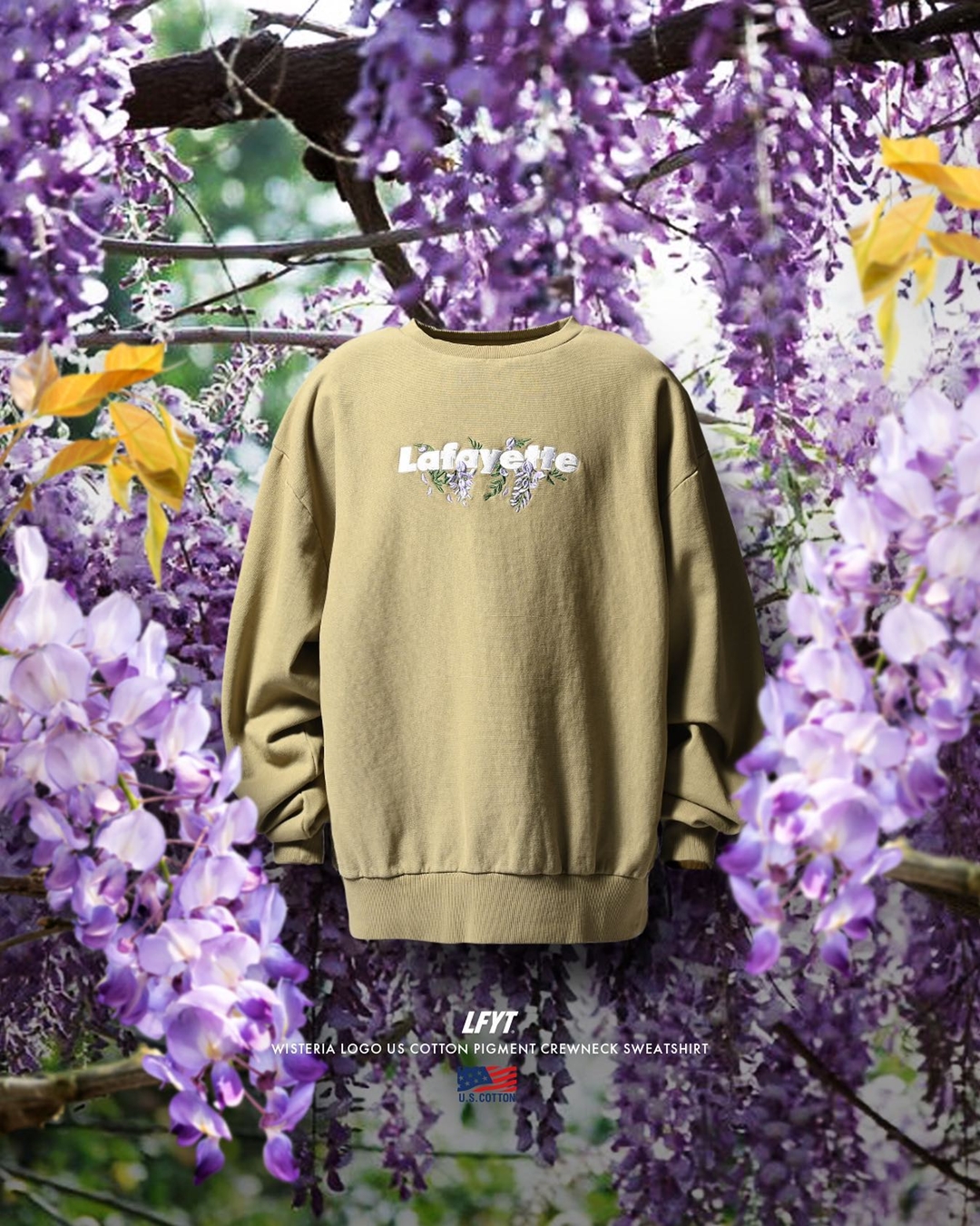 【1/1 発売】Lafayette 2023 “US COTTON PIGMENT DYED CREWNECK & HOODIE” (ラファイエット ローズボックスロゴ)