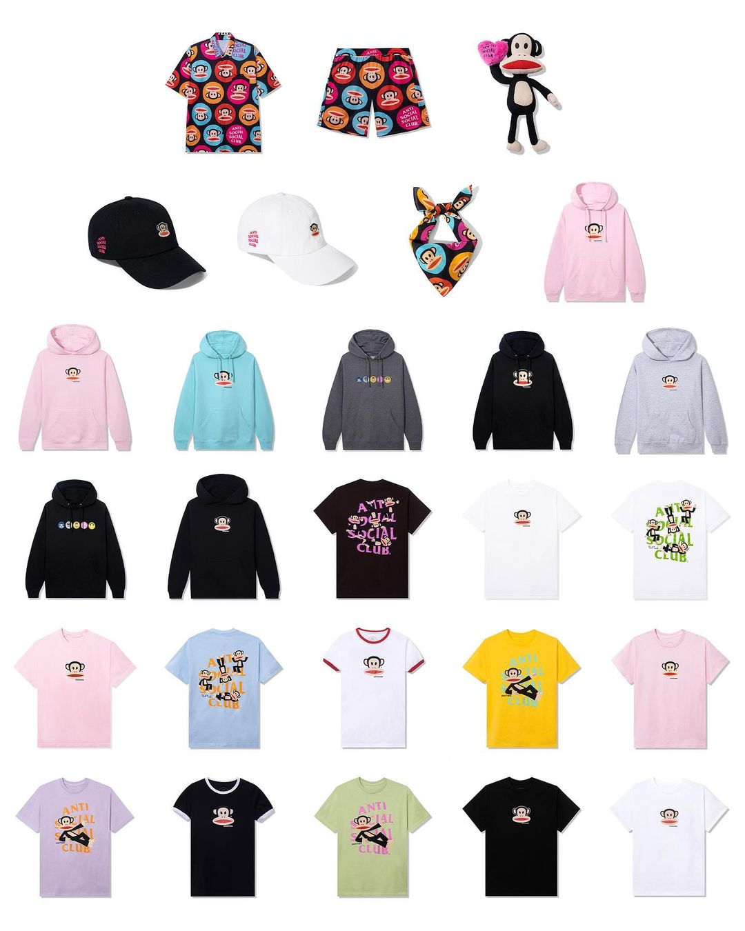 【海外 12/10 発売】Paul Frank × Anti Social Social Club (ポールフランク アンチ ソーシャル ソーシャル クラブ)