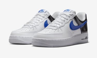 2023年 発売予定！ナイキ エア フォース 1 ロー “パテントスウッシュ/ホワイト/ブルー” (NIKE AIR FORCE 1 LOW "Patent Swoosh/White/Blue”) [DQ7570-400]