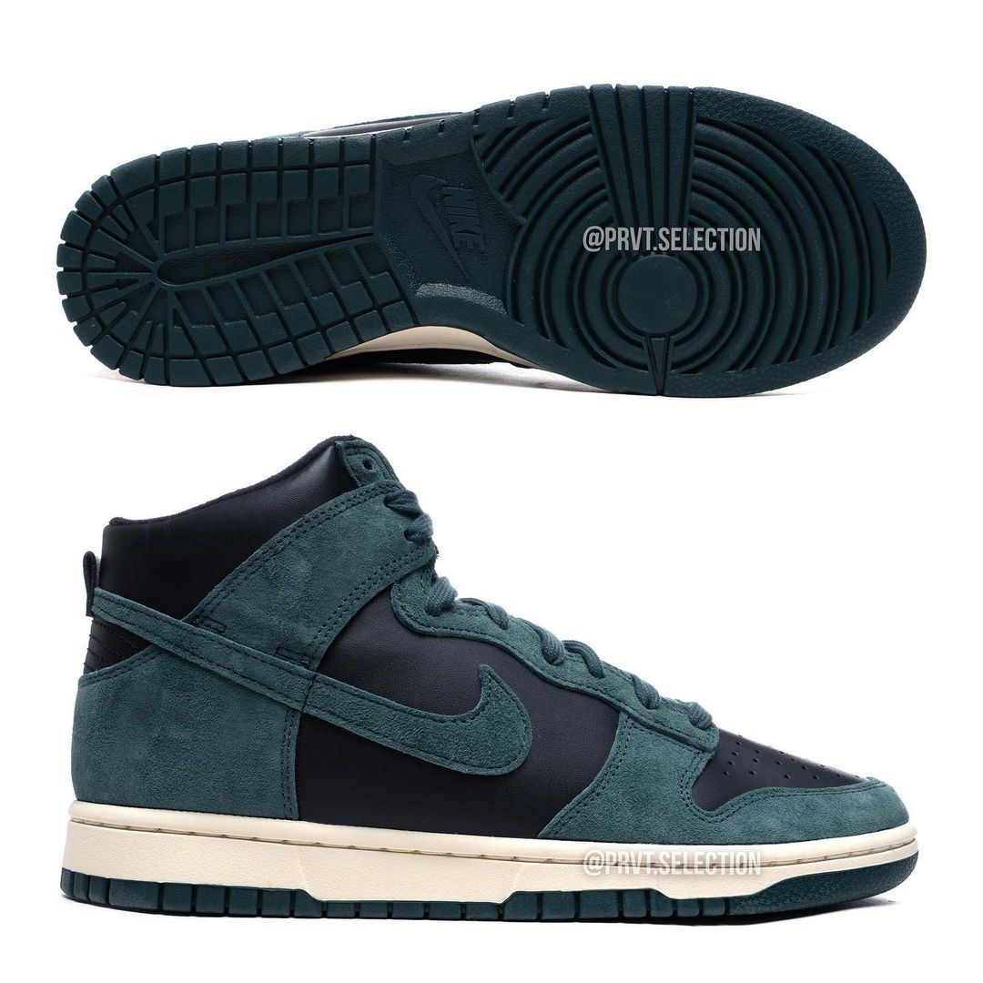 【国内 2/1 発売】ナイキ ダンク ハイ “ブラック/フェイデッドスプルース” (NIKE DUNK HIGH “Black/Faded Spruce”) [DQ7679-002]