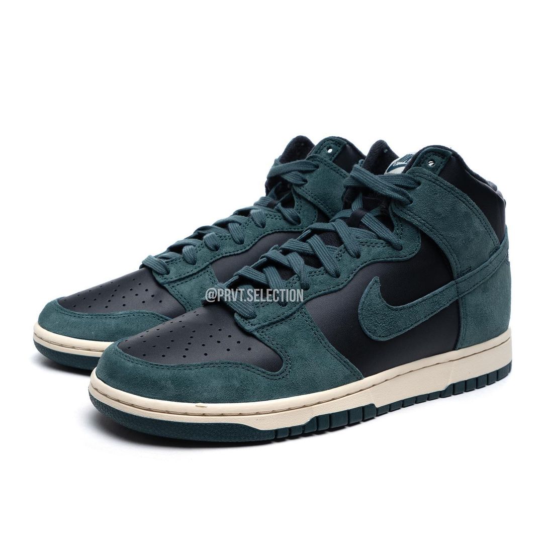 【国内 2/1 発売】ナイキ ダンク ハイ “ブラック/フェイデッドスプルース” (NIKE DUNK HIGH “Black/Faded Spruce”) [DQ7679-002]