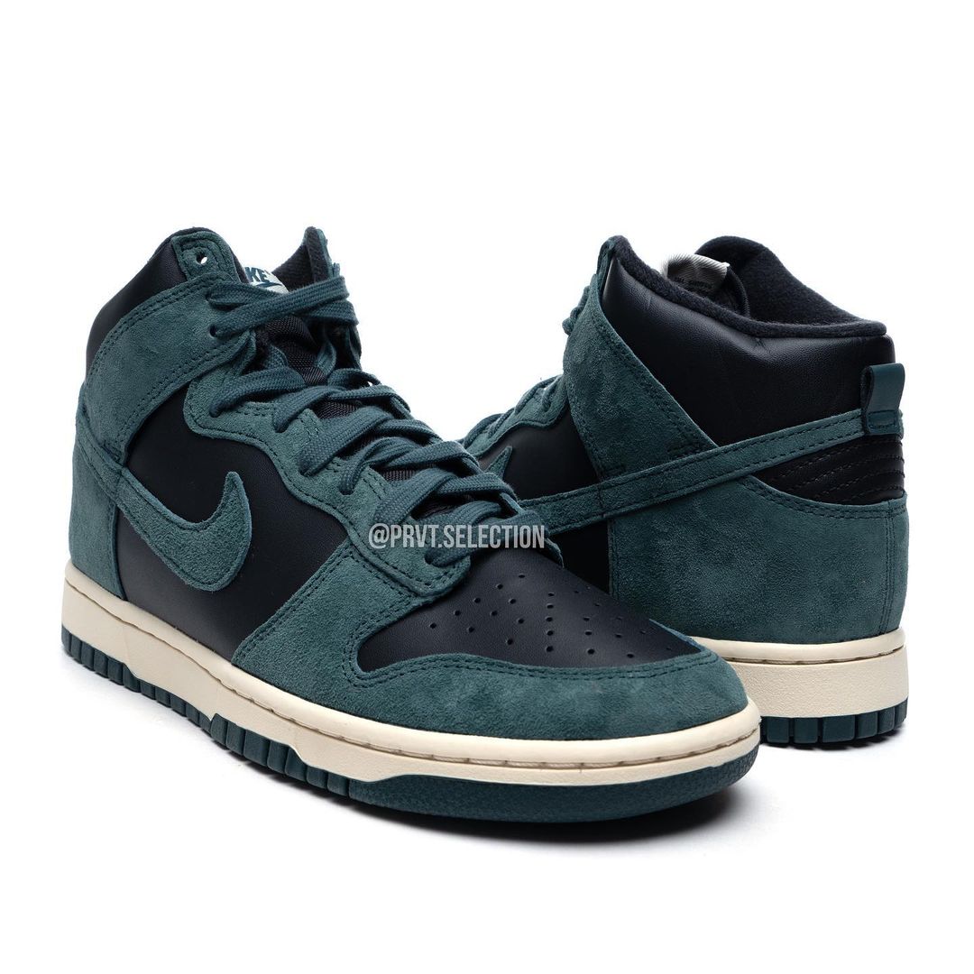 【国内 2/1 発売】ナイキ ダンク ハイ “ブラック/フェイデッドスプルース” (NIKE DUNK HIGH “Black/Faded Spruce”) [DQ7679-002]