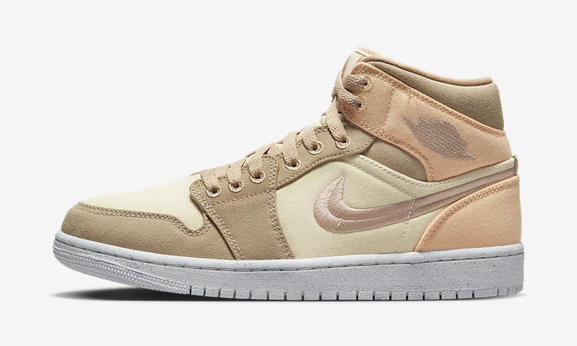 【国内 6/8 発売】ナイキ エア ジョーダン 1 ミッド ”キャンバス/カーキ” (NIKE AIR JORDAN 1 MID “Canvas/Khaki”) [DV0427-102]