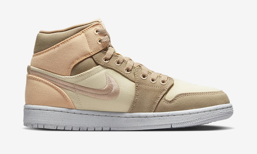 【国内 6/8 発売】ナイキ エア ジョーダン 1 ミッド ”キャンバス/カーキ” (NIKE AIR JORDAN 1 MID “Canvas/Khaki”) [DV0427-102]