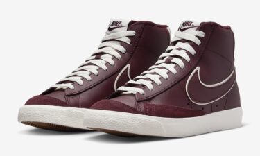 海外発売！ナイキ ブレーザー ミッド 77 プレミアム “ナイトマルーン” (NIKE BLAZER MID 77 PREMIUM “Night Maroon”) [DQ7672-600]