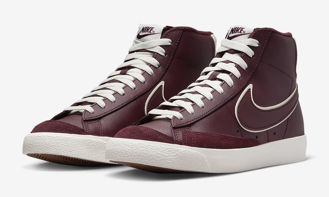 海外発売！ナイキ ブレーザー ミッド 77 プレミアム "ナイトマルーン" (NIKE BLAZER MID 77 PREMIUM "Night Maroon") [DQ7672-600]