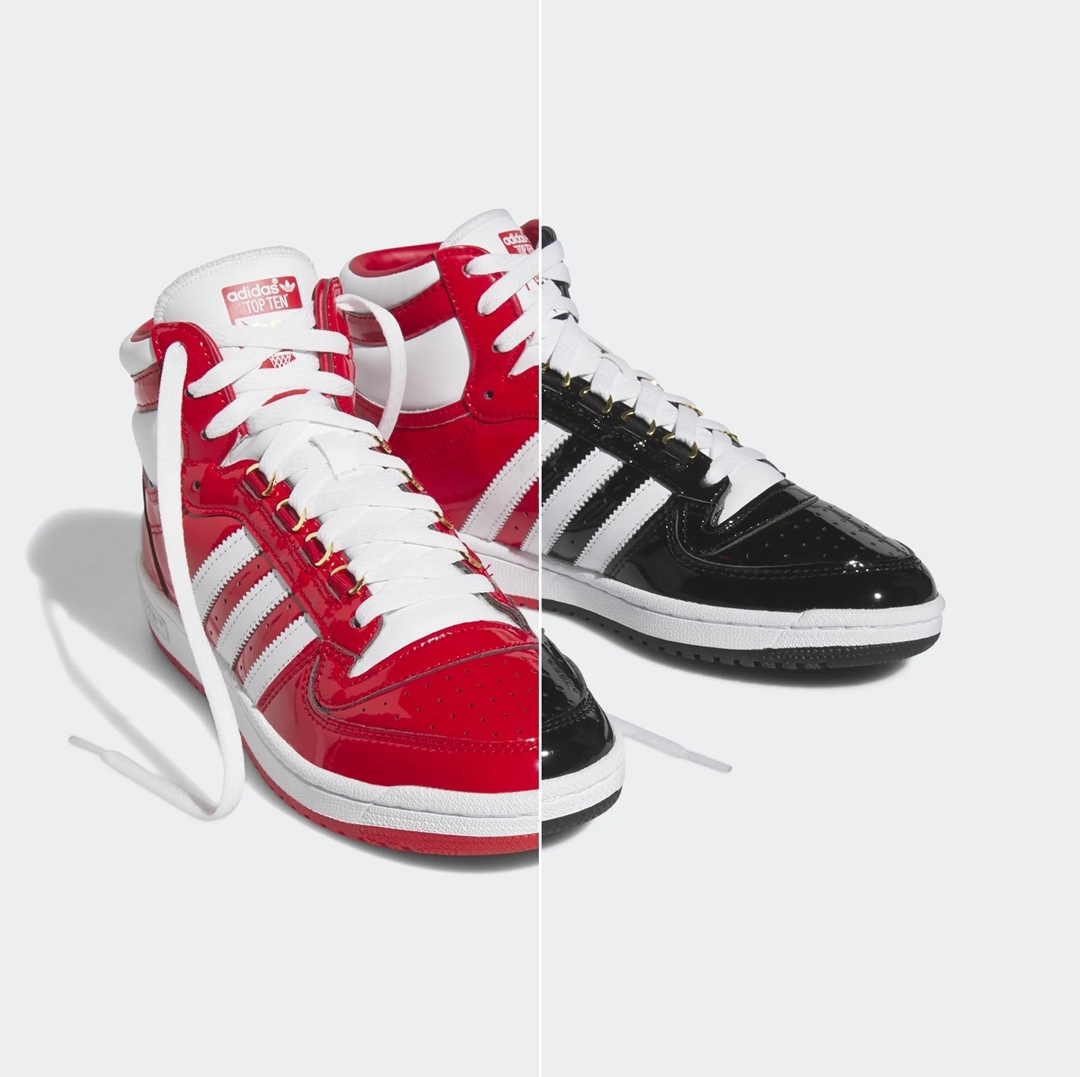 海外 1/15 発売！adidas Originals TOP TEN RB “Patent Black/Patent Scarlet” (アディダス オリジナルス トップテン RB “パテントブラック/パテントスカーレット”) [FZ6191/FZ6193]