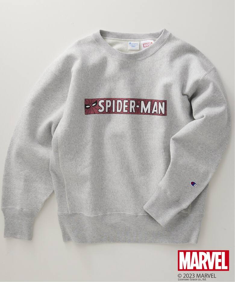 CHAMPION × JOURNAL STANDARD relume【SPIDER-MAN】別注リバースウィーブ スウェットパーカー/クルーネックが2月中旬発売 (チャンピオン ジャーナルスタンダード スパイダーマン)