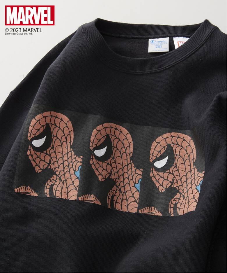 CHAMPION × JOURNAL STANDARD relume【SPIDER-MAN】別注リバースウィーブ スウェットパーカー/クルーネックが2月中旬発売 (チャンピオン ジャーナルスタンダード スパイダーマン)