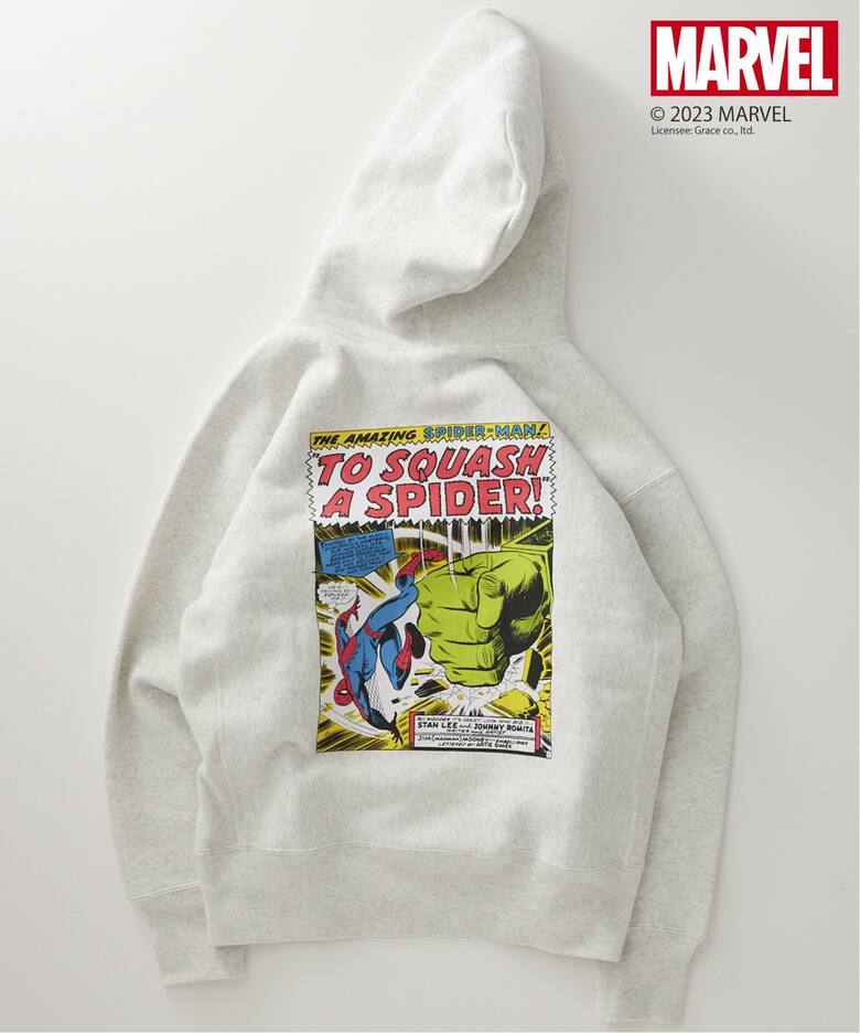 CHAMPION × JOURNAL STANDARD relume【SPIDER-MAN】別注リバースウィーブ スウェットパーカー/クルーネックが2月中旬発売 (チャンピオン ジャーナルスタンダード スパイダーマン)