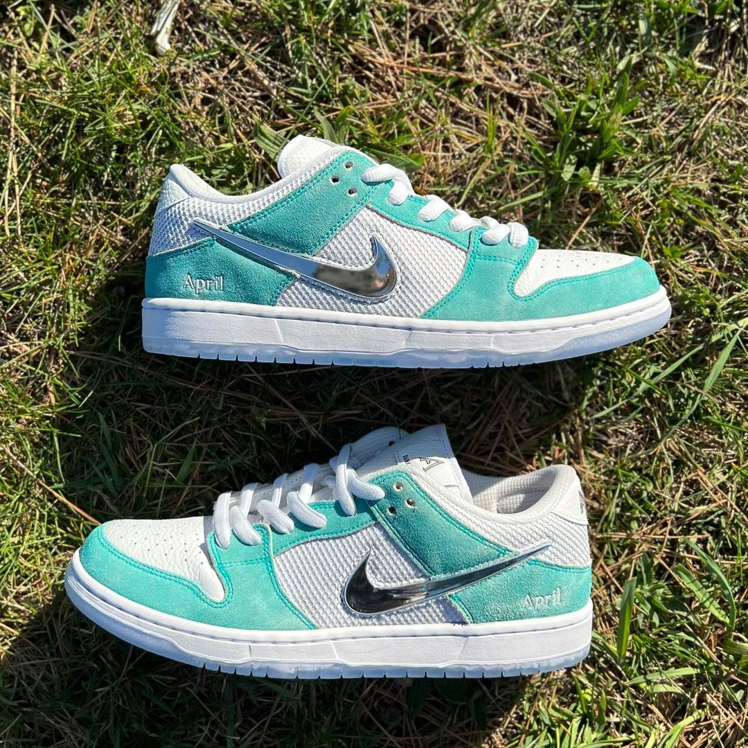 【国内 11/25、11/27 発売】April Skateboards x NIKE SB DUNK LOW “Turbo Green/Metallic Silver” (エイプリル スケートボード ナイキ SB ダンク ロー “ターボグリーン/メタリックシルバー”) [FQ8202-300/FQ8203-300/FD2562-400]