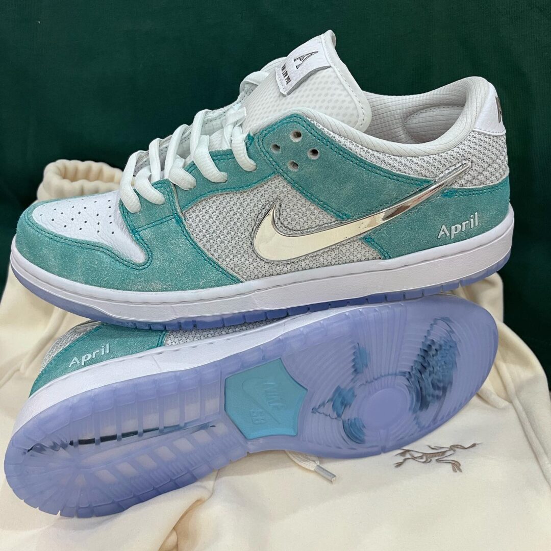 【国内 11/25、11/27 発売】April Skateboards x NIKE SB DUNK LOW “Turbo Green/Metallic Silver” (エイプリル スケートボード ナイキ SB ダンク ロー “ターボグリーン/メタリックシルバー”) [FQ8202-300/FQ8203-300/FD2562-400]