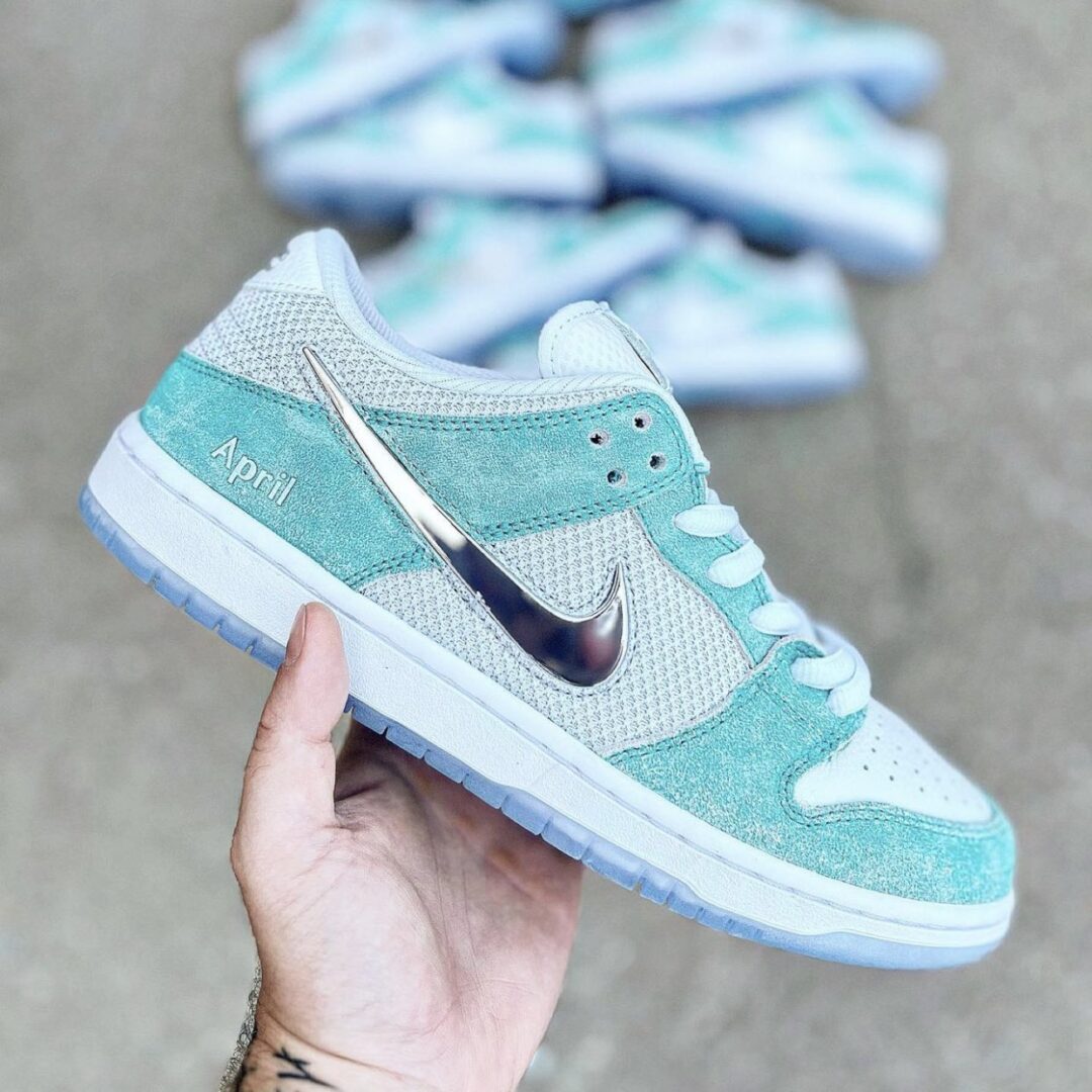 【国内 11/25、11/27 発売】April Skateboards x NIKE SB DUNK LOW “Turbo Green/Metallic Silver” (エイプリル スケートボード ナイキ SB ダンク ロー “ターボグリーン/メタリックシルバー”) [FQ8202-300/FQ8203-300/FD2562-400]