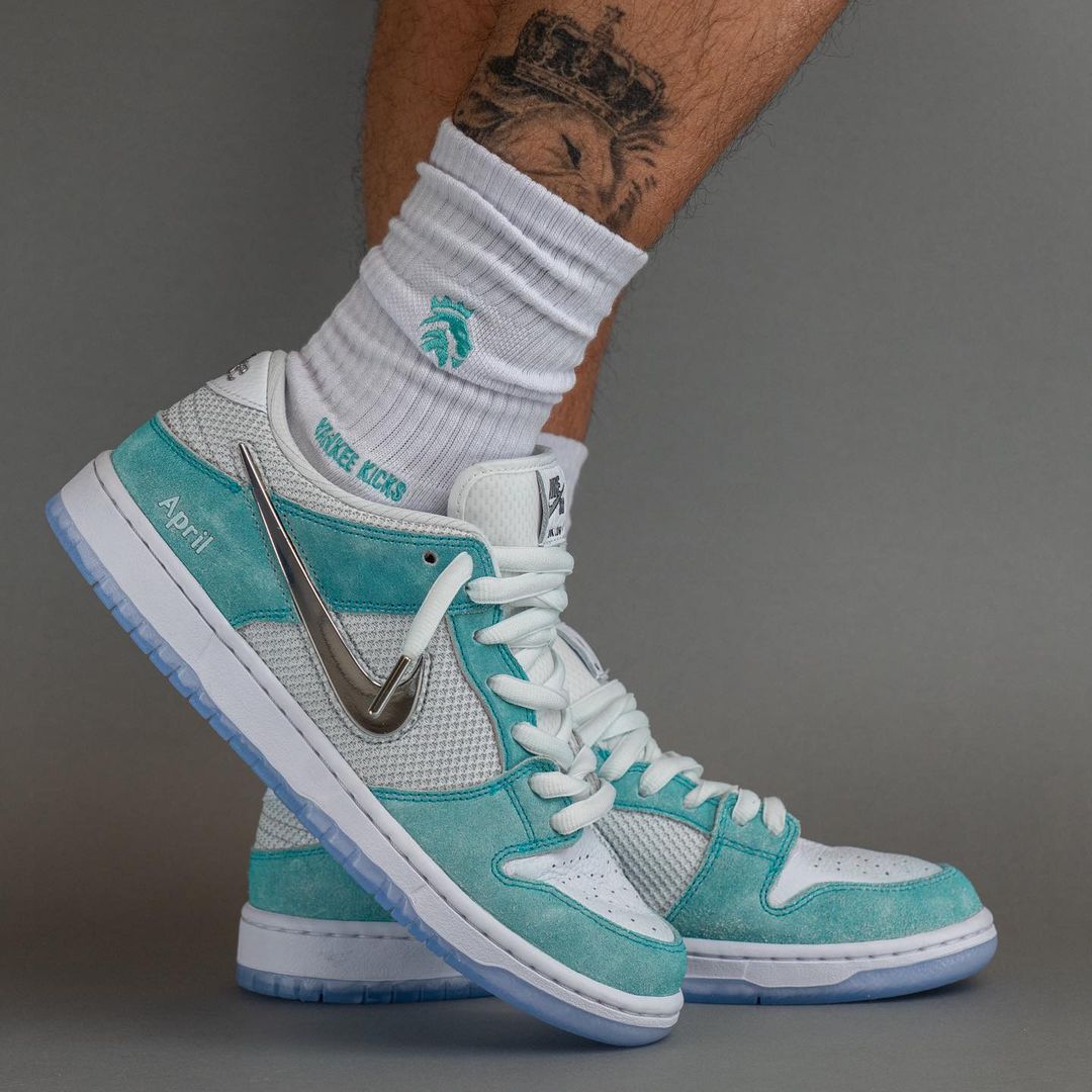 【国内 11/25、11/27 発売】April Skateboards x NIKE SB DUNK LOW “Turbo Green/Metallic Silver” (エイプリル スケートボード ナイキ SB ダンク ロー “ターボグリーン/メタリックシルバー”) [FQ8202-300/FQ8203-300/FD2562-400]