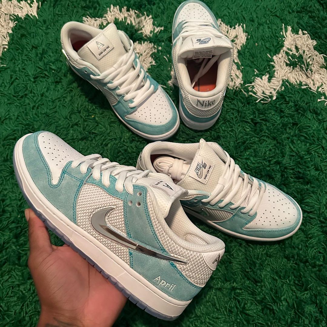 【国内 11/25、11/27 発売】April Skateboards x NIKE SB DUNK LOW “Turbo Green/Metallic Silver” (エイプリル スケートボード ナイキ SB ダンク ロー “ターボグリーン/メタリックシルバー”) [FQ8202-300/FQ8203-300/FD2562-400]