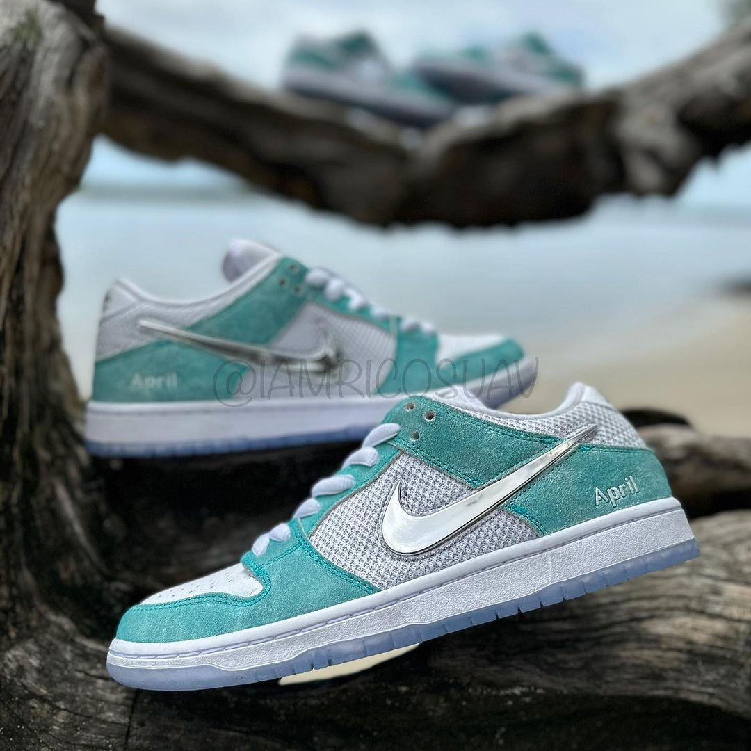 【国内 11/25、11/27 発売】April Skateboards x NIKE SB DUNK LOW “Turbo Green/Metallic Silver” (エイプリル スケートボード ナイキ SB ダンク ロー “ターボグリーン/メタリックシルバー”) [FQ8202-300/FQ8203-300/FD2562-400]