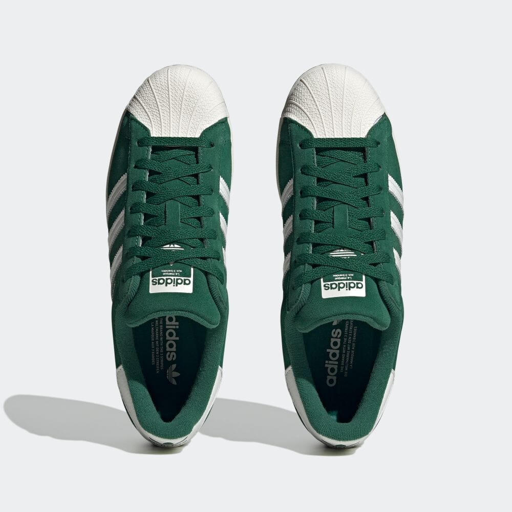【国内 2/1 発売】伝説のデイリースタイルを継承するアディダス オリジナルス スーパースター “ダークグリーン/コアホワイト” (adidas Originals SUPERSTAR “Green/White”) [IE4605]