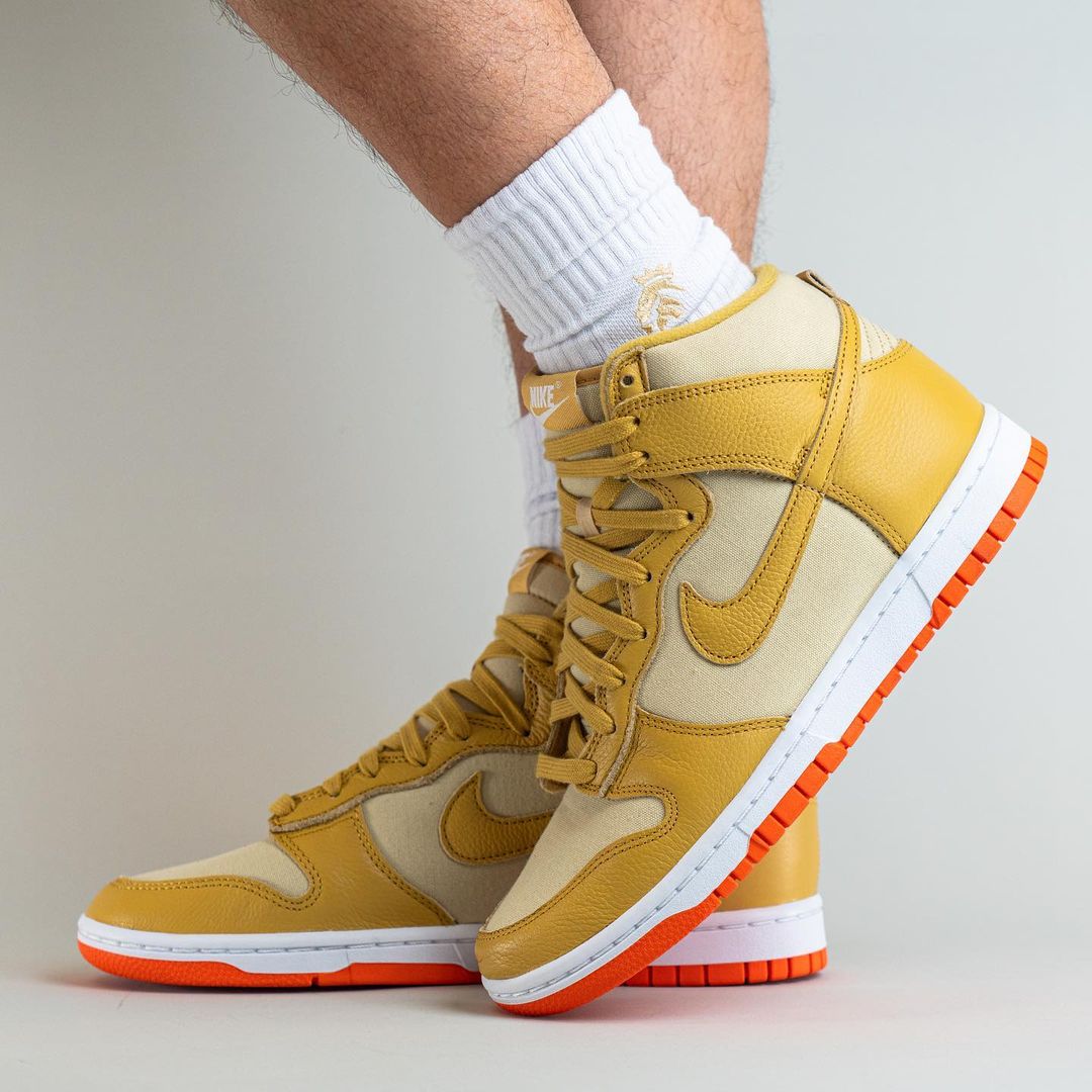 海外 4/4 発売予定！ナイキ ダンク ハイ “ゴールドキャンバス” (NIKE DUNK HIGH “Gold Canvas”) [DV7215-700]